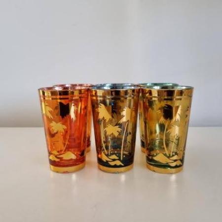 Pálmafás Poharak 6db Korea