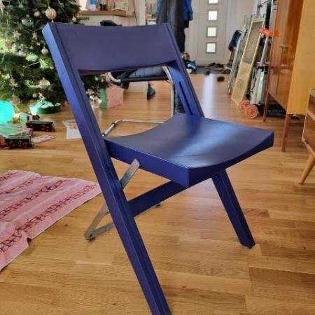 kék összecsukható Gammelgaard ikea székek 3 db