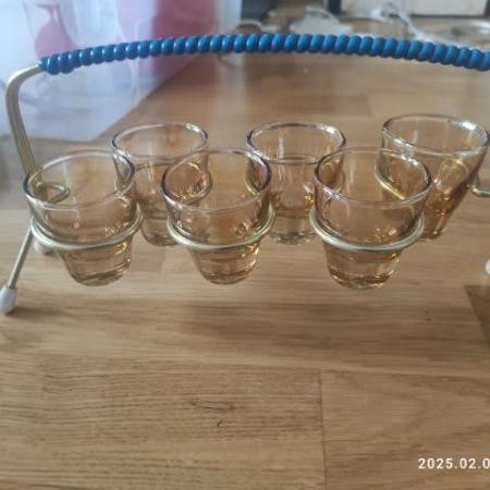 6db Felespohár Készlet Tartóval